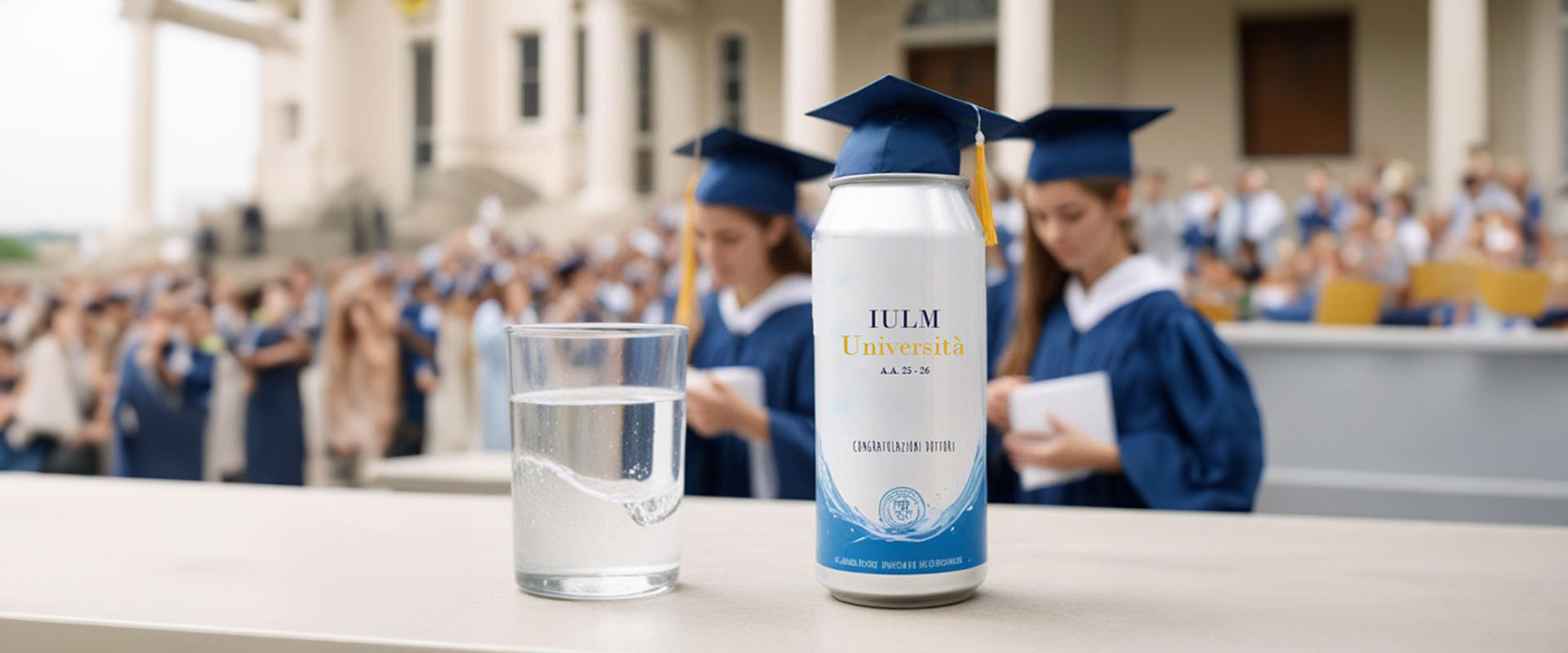 gadget universitari acqua personalizzata